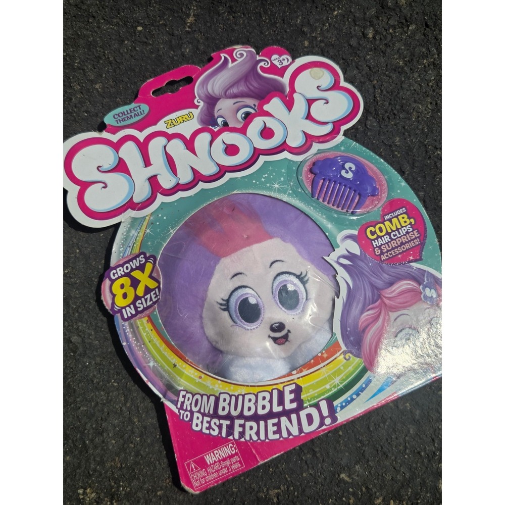 SHNOOKS Plush Bubble Friend Shnuggles Grows 8x In Size & Hair Accessories Zuru
